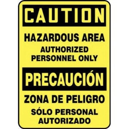 Accuform BILINGUAL OSHA CAUTION Safety Sign SBMADM636VP SBMADM636VP